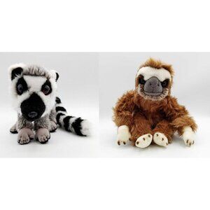 SOS Save Our Space Gray Ring-Tailed Lemur & Sloth Plush Stuffed Animal